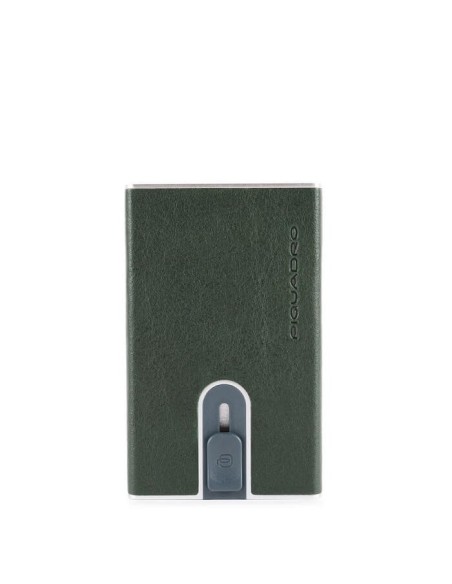 Compact wallet Piquadro Blue Square Special green PP4825B2SR