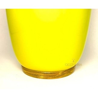 Venini Opal Vase Limited Edition Yellow and Light Blue - 706.22 2