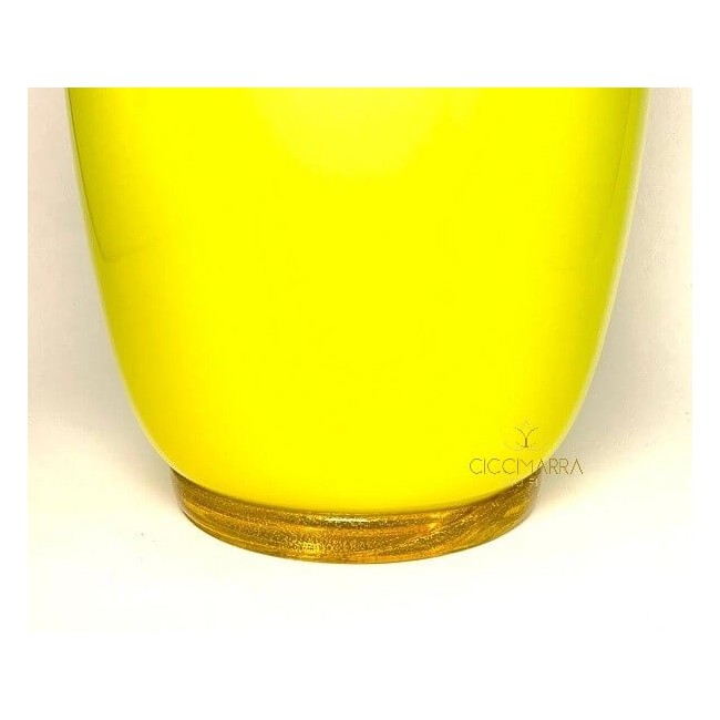 Venini Opal Vase Limited Edition Gelb und Hellblau - 706.22