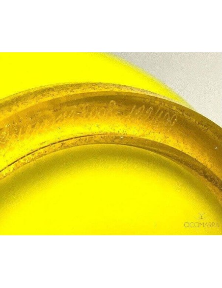 Vaso Venini Opalino Limited Edition Giallo e Celeste - 706.22