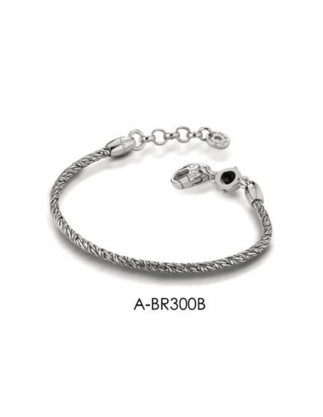Ananda-Silberkordelarmband mit Onyx A-BR300B