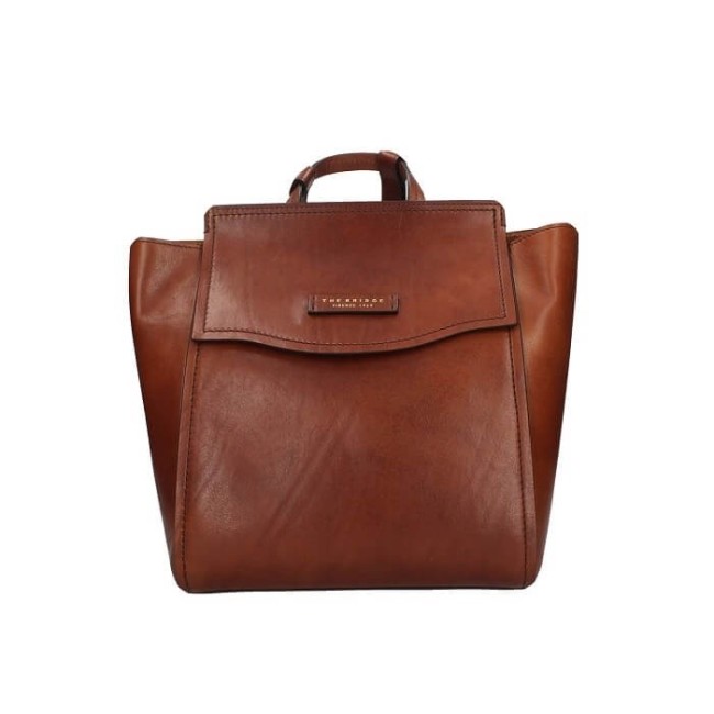 The Bridge backpack Angela line in tan leather 04136201