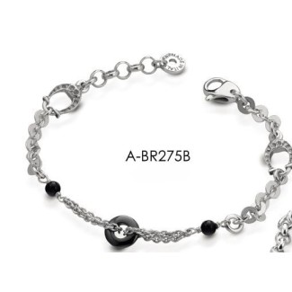 Bracciale Ananda in argento con ematite ed onice A-BR275B