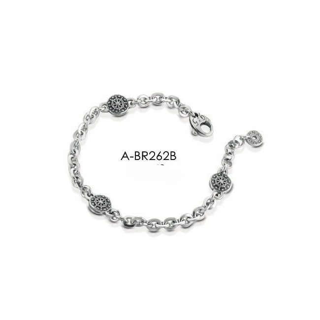 Bracciale Ananda in argento con rosa dei venti  A-BR262B