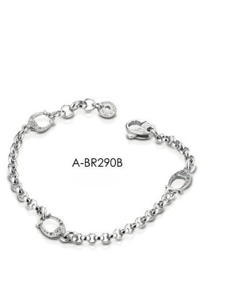 Bracciale Ananda in argento con tre ferri di cavallo  A-BR290B