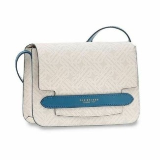 Shoulder bag woman The Bridge Anna sky blue and milk 0425225A