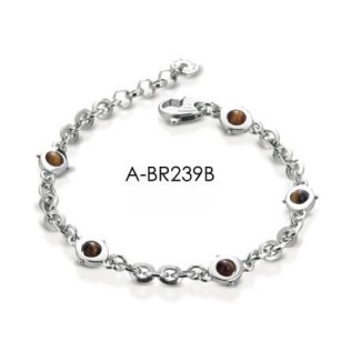 Bracciale Ananda in argento ed occhio di tigre A-BR239B