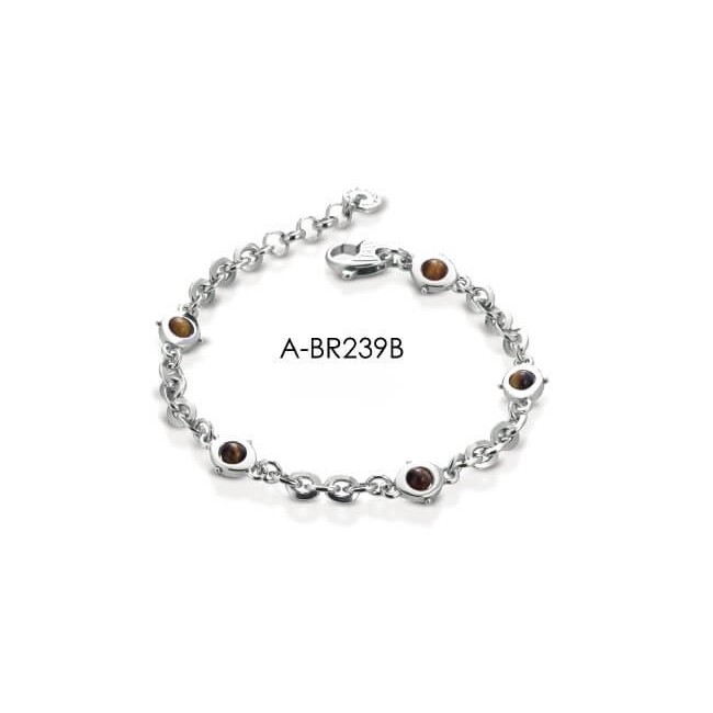 Ananda Armband in Silber und Tigerauge A-BR239B