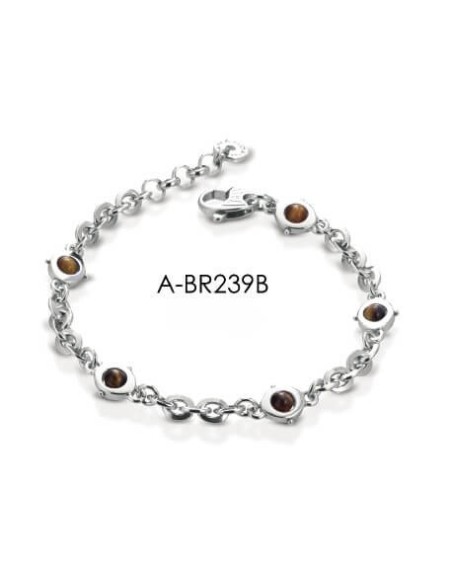 Bracciale Ananda in argento ed occhio di tigre A-BR239B