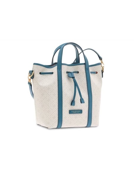 The Bridge Anna light blue and milk bucket bag 0417515A