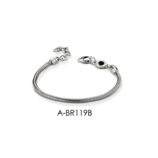 Bracciale Ananda in argento maglia snake con onice A-BR3119B