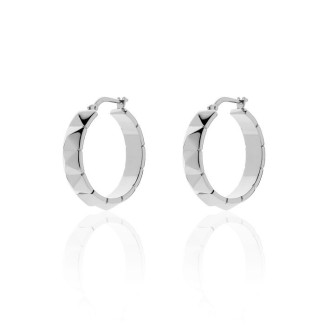 UnoaErre circle earrings in bronze silver with studs 1AR1998