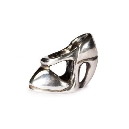 High Heel Bead, Silver - 11156