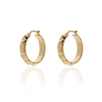 UnoaErre hoop earrings in gilded bronze with studs 1AR1996