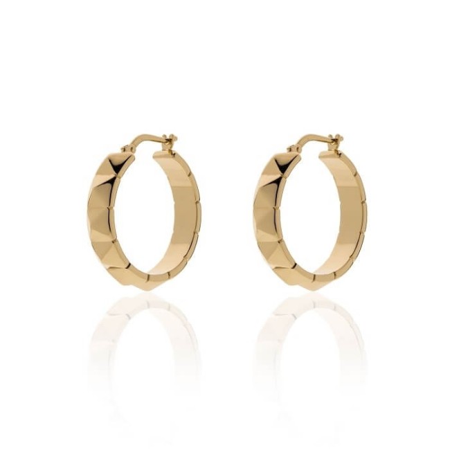 UnoaErre hoop earrings in gilded bronze with studs 1AR1996