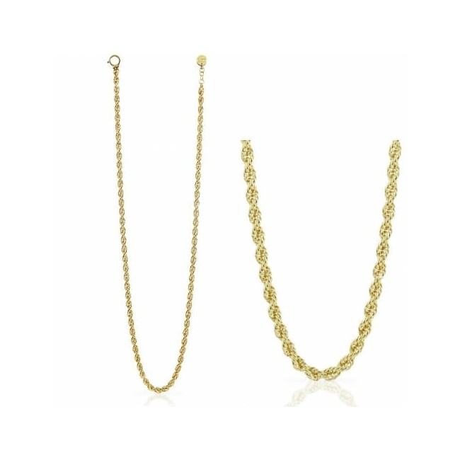 UnoaErre long rope necklace in gilded bronze - 1AR1659