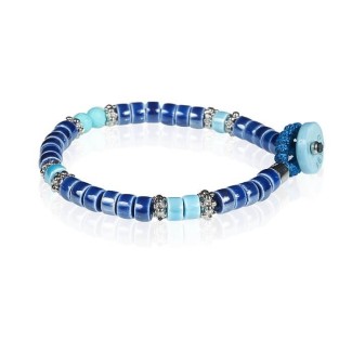 Bracciale uomo Gerba LAB Ceramic09 blu e celeste