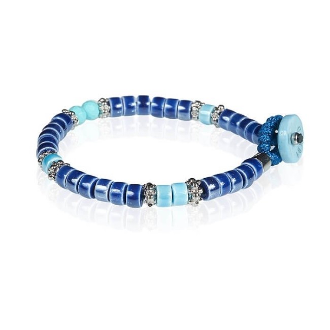 Bracciale uomo Gerba LAB Ceramic09 blu e celeste