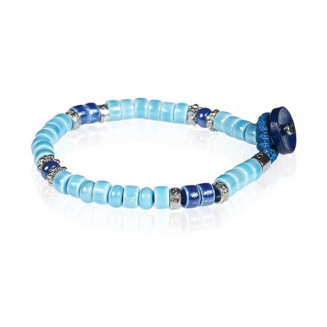 Bracciale uomo Gerba LAB Ceramic05 celeste e blu