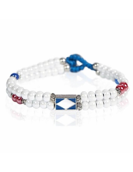 Gerba Double Wile04 bracelet with white murrine and gems