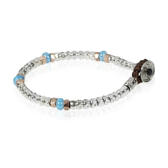 Bracciale pepite Gerba Collection03 in argento e murrine - BRN03