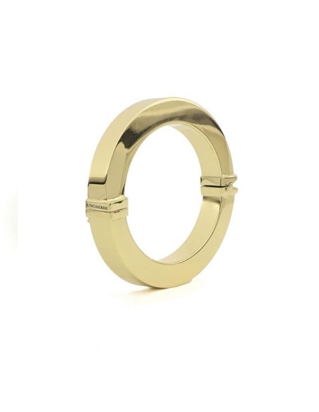 Unoaerre quadratisches starres Armband aus vergoldeter Bronze