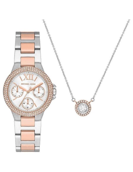 Michael Kors Camille watch and necklace set with crystals - MK1054