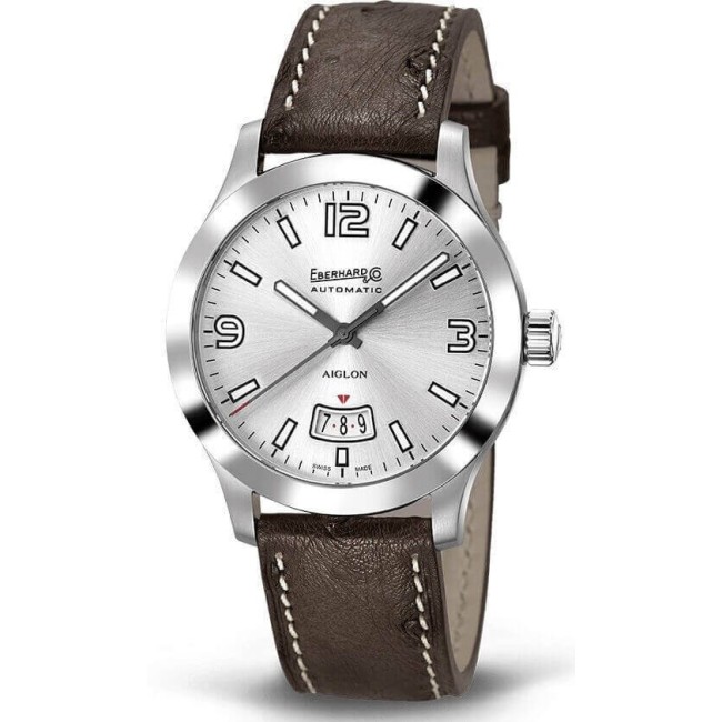 Orologio Eberhard Aiglon Grande Taille in pelle silver - 41030CP