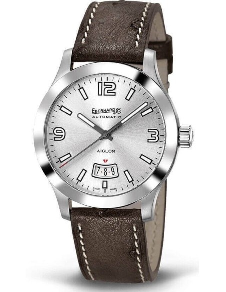 Orologio Eberhard Aiglon Grande Taille in pelle silver - 41030CP