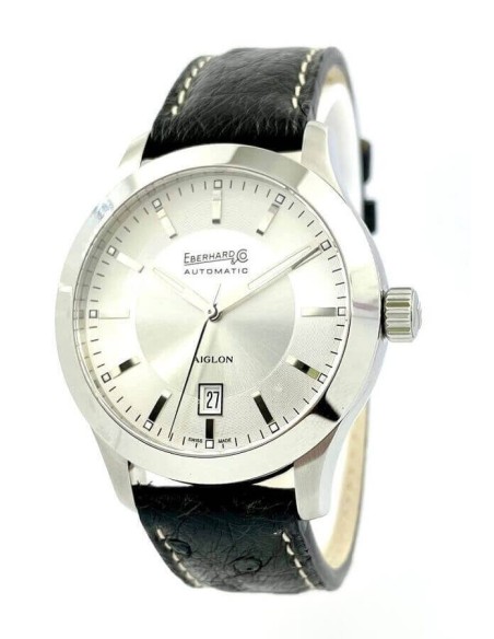 Eberhard Aiglon Grande Taille Automatic silver watch 41030SECP