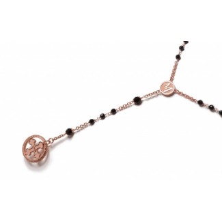 Rosa Rosenkranz mit Onyx-ROSB009N0DR