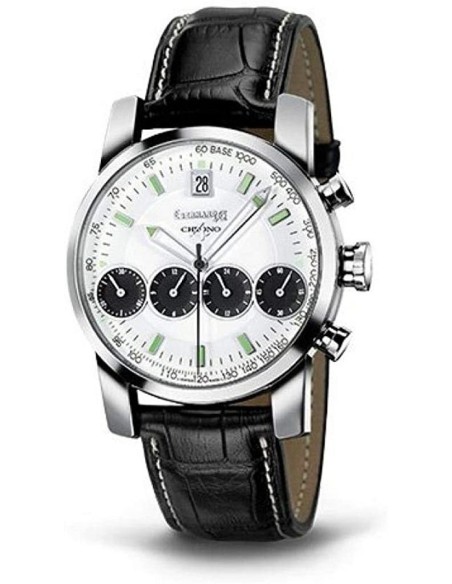 Eberhard Chrono4 watch white and black dial 31041CP