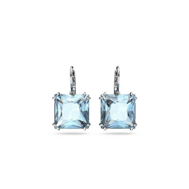 Blaue Swarovski Millenia Square Drop Ohrringe 5619472