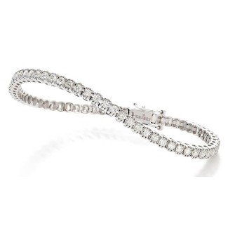 Crieri Musa Tennis Bracelet in white gold and diamonds 1,10ct