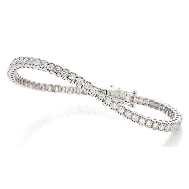 Crieri Musa Tennisarmband aus Weißgold und Diamanten 1,10 ct