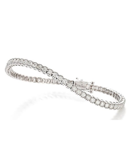 Crieri Musa Tennis Bracelet in white gold and diamonds 1,10ct