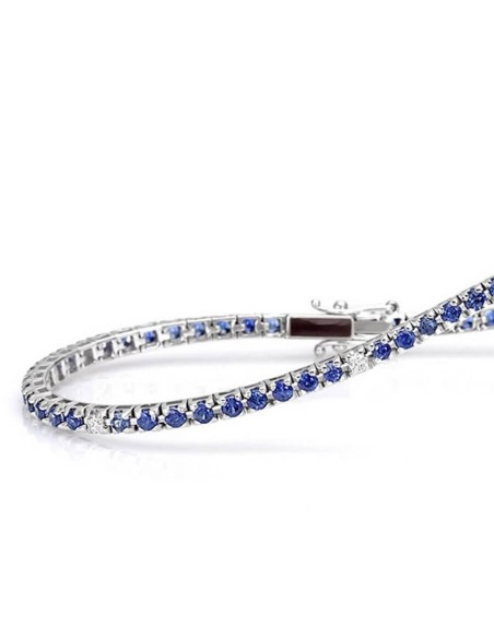 Crieri Icon Lucciole tennis bracelet in gold with sapphires and diamonds 1,30ct