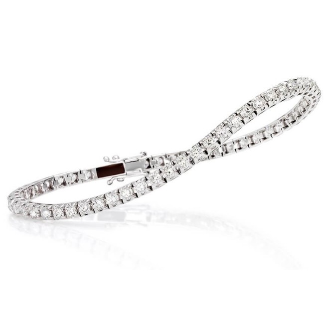 Crieri Icon Tennis Bracelet in white gold and 4,00ct diamonds