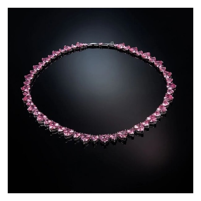 Chiara Ferragni Infinity Love Halskette mit rosa Herzen J19AUV37