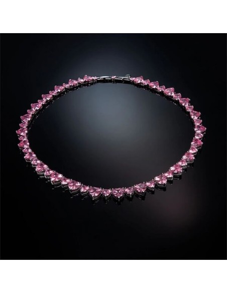 Chiara Ferragni Infinity Love Halskette mit rosa Herzen J19AUV37