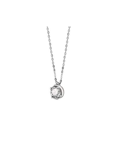 Salvini Abbraccio necklace in white gold and 0.10ct diamond - 20083221