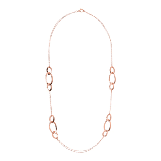 Collana Bronzallure rosè sottile con Ovali WSBZ01966