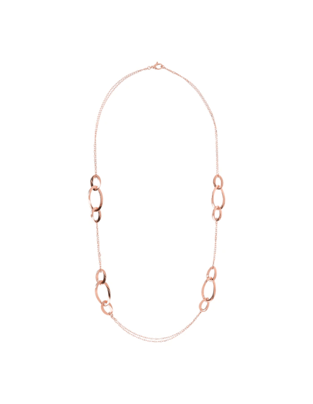 Bronzallure rosé dünne Halskette mit Ovalen WSBZ01966