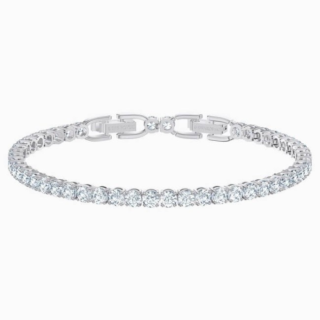 Swarovski Tennis Deluxe Armband Weiß L - 5513401