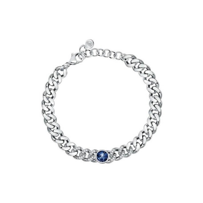 Bracciale Chiara Ferragni Bossy Chain con zircone blu J19AUW23