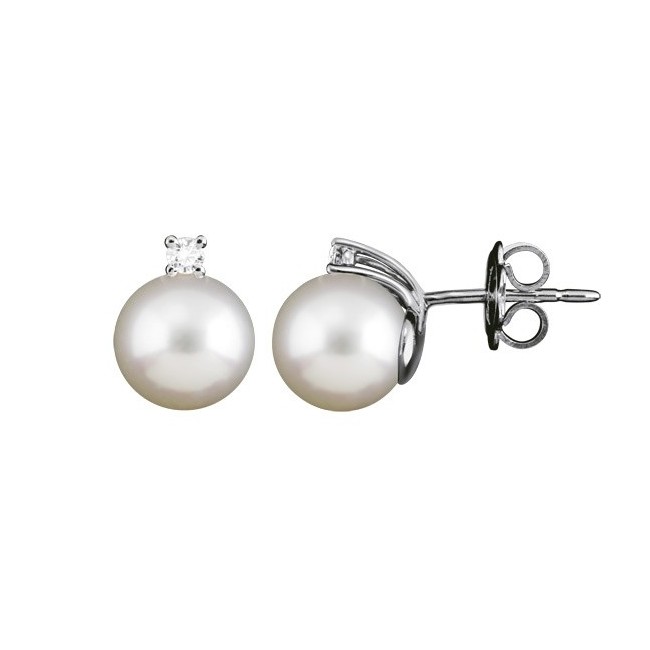 Salvini Le Perle earrings with Akoya pearls and diamonds 20048541