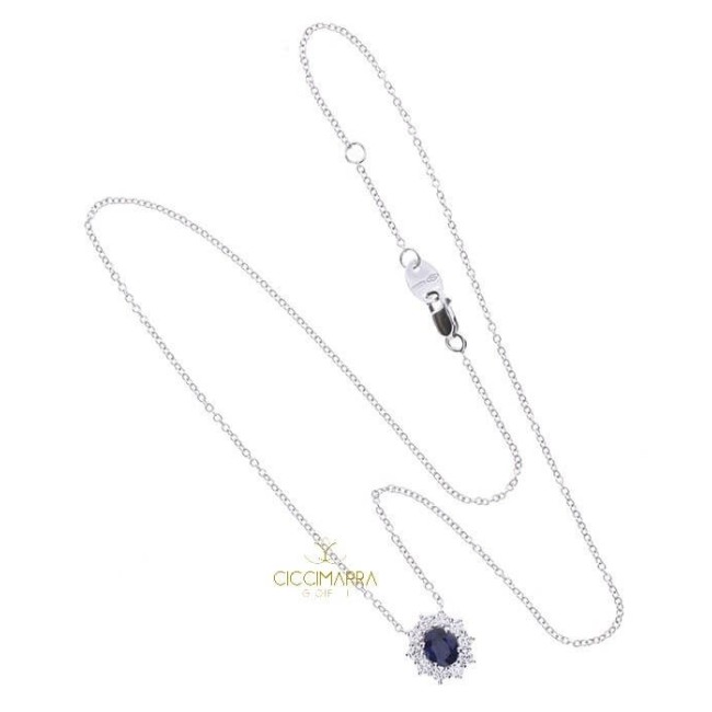 Salvini Halskette mit blauem Saphir und Diamanten - 20091572