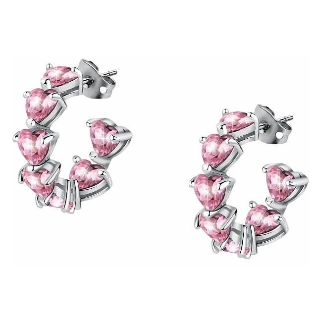 Chiara Ferragni Infinity Love earrings pink hearts circle J19AUV24