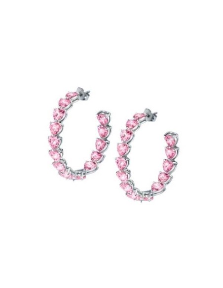 Chiara Ferragni Infinity Love earrings circles with pink hearts J19AUV41