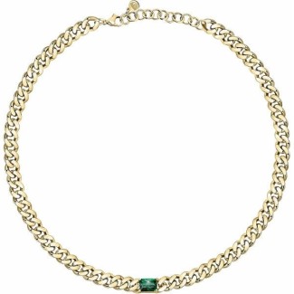 Chiara Ferragni Bossy Chain Halskette mit grünem Zirkon J19AUW30